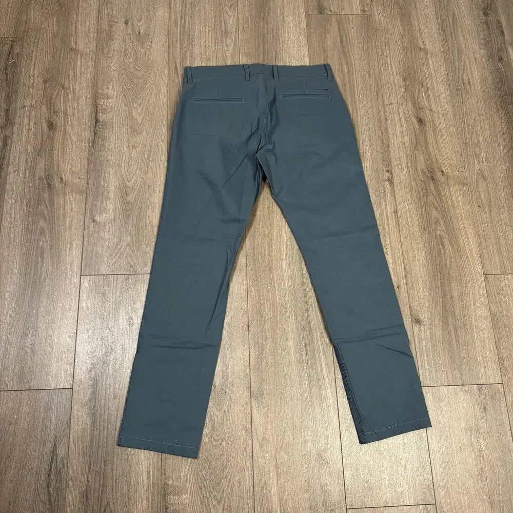 J.Crew 484 Slim-Fit Tech Pants Mens Sz 30 x 30 Blue Mid Rise Flat Front Stretch